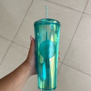 Rare Iridescent Mermaid Blue Starbucks Tumbler